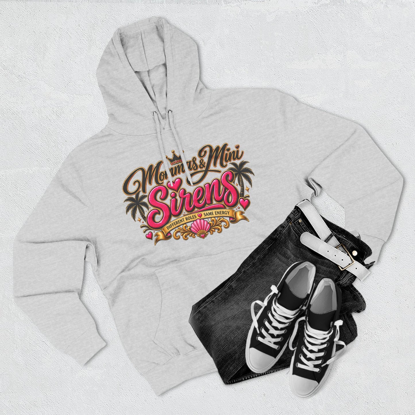 Mom and Mini Sirens Hoodie — Matching Mother-Daughter Graphic Pullover