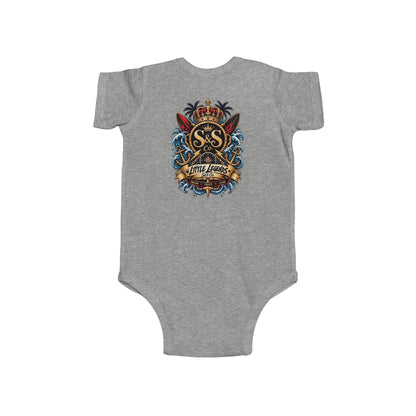 "Little Legends" Tropical Crest Baby Onesie