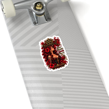 Siren & Social Redhead Emblem Sticker — Kiss-Cut Decorative Vinyl