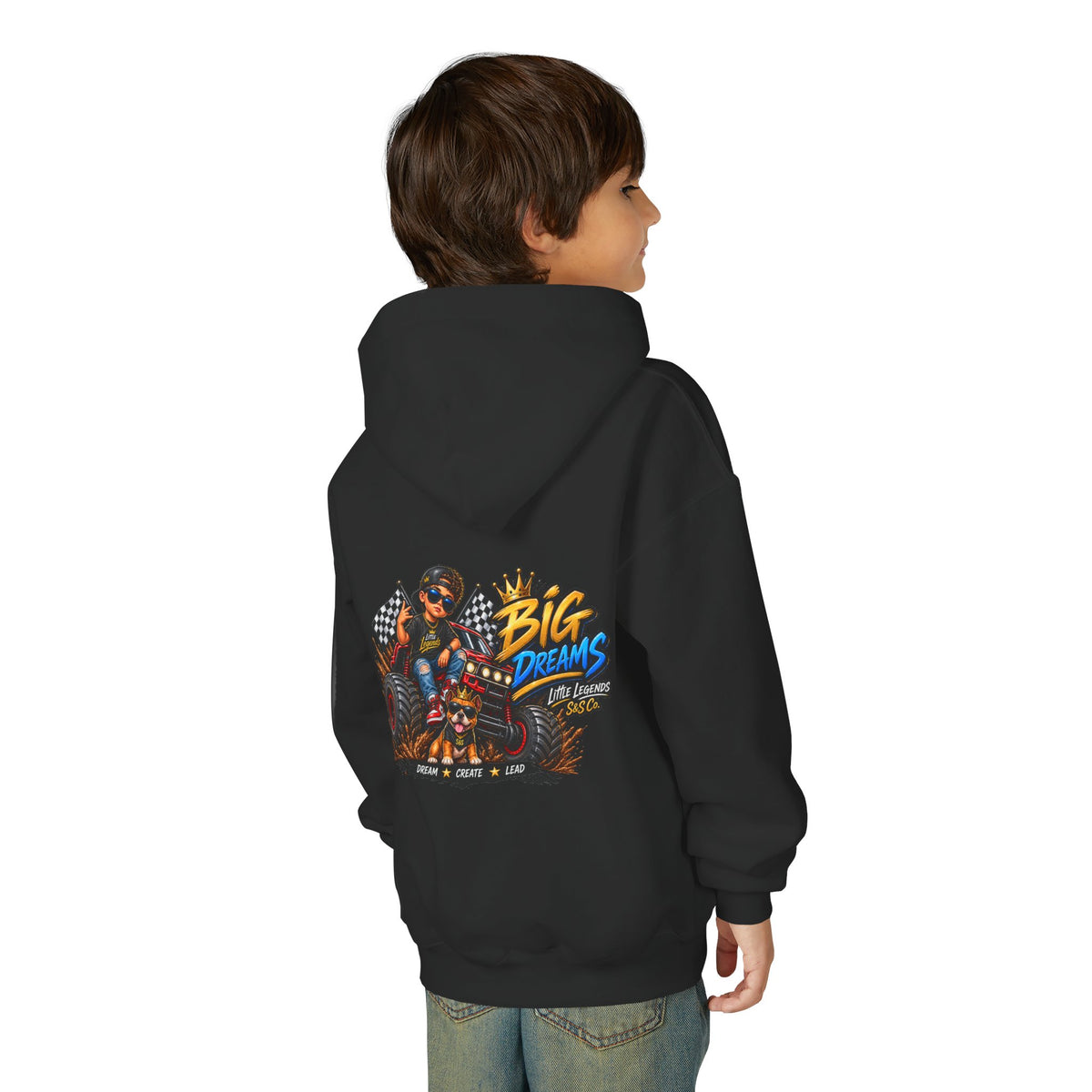 Youth Little Legends Hoodie - "Big Dreams" Monster Truck Pullover