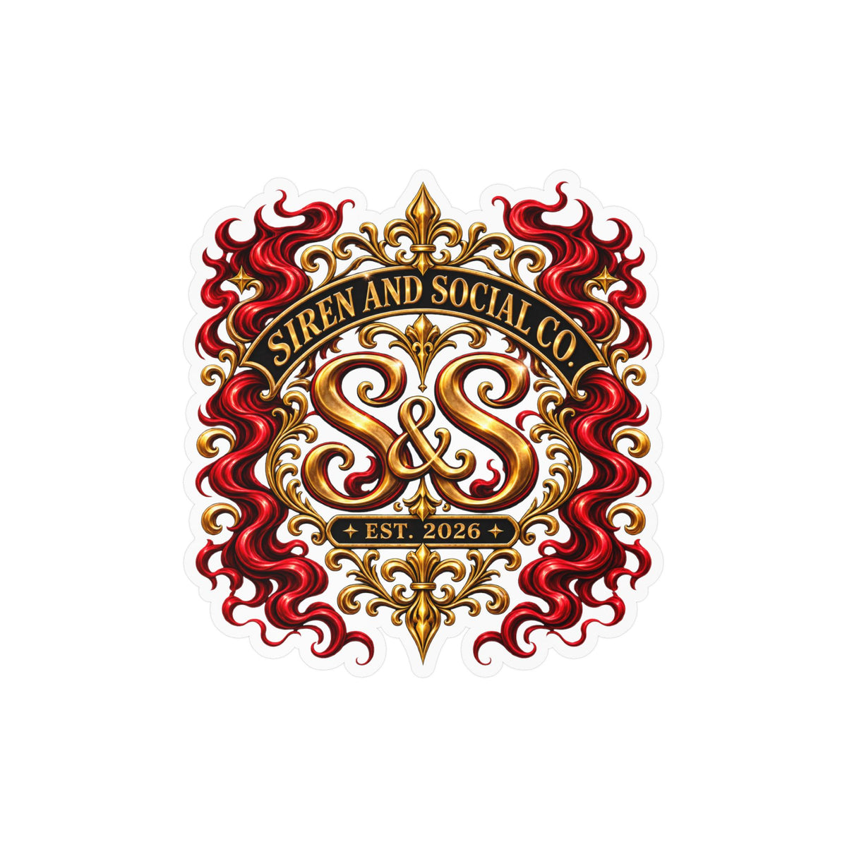 Siren and Social Co Logo Kiss-Cut Vinyl Decals