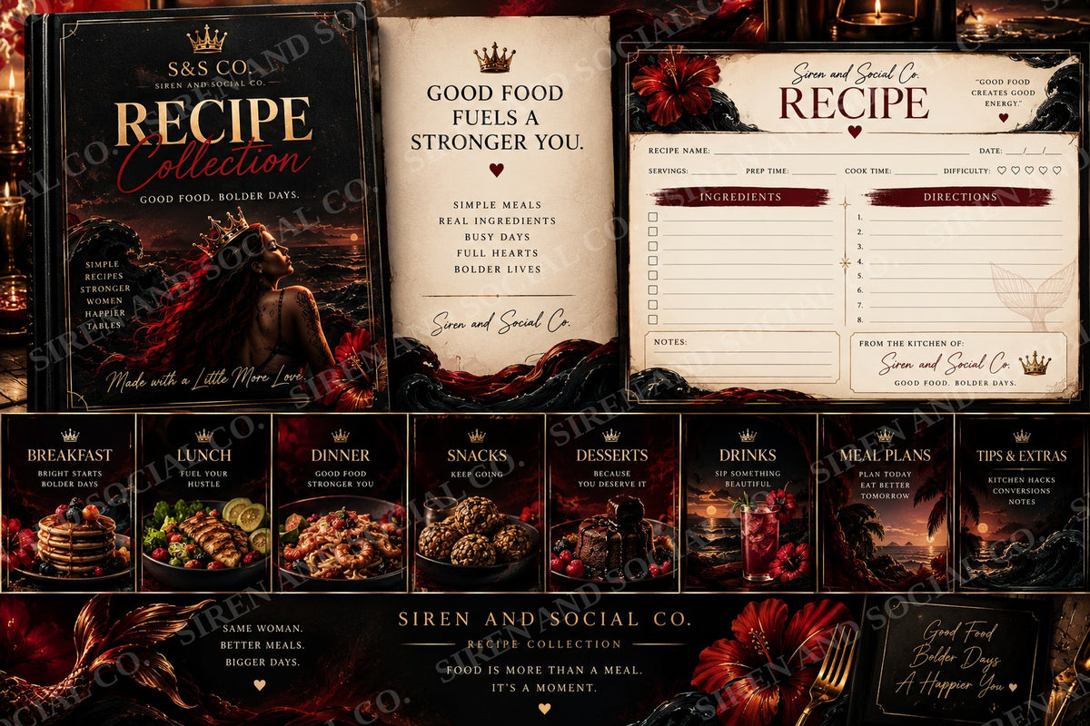 Page from the Siren and Social Co. Recipe Collection digital recipe book
