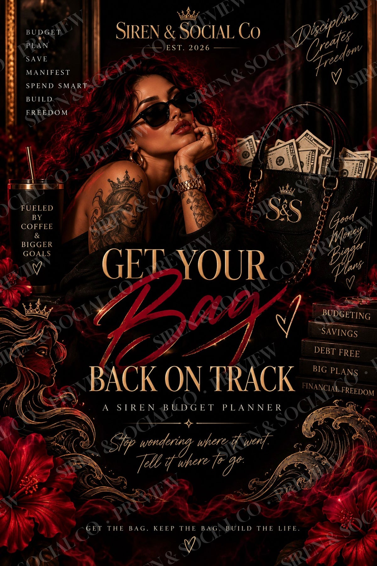 Get Your Bag Back On Track digital budget planner by Siren and Social Co.