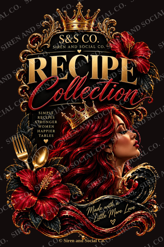 Siren and Social Co. Recipe Collection, ADHD-friendly digital recipe book
